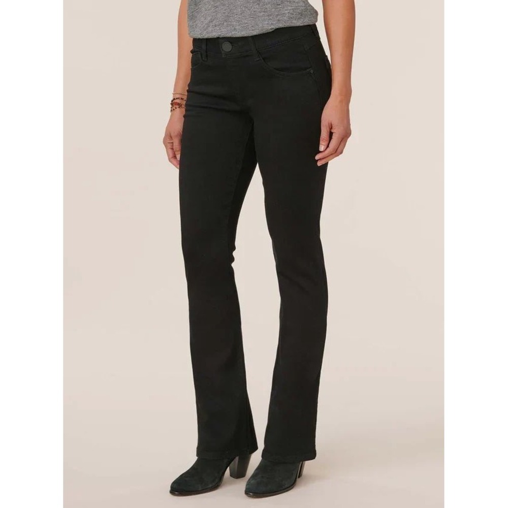 Democracy Itty Bitty Bootcut Jeans Black Ab-solution Stretch Denim Size 4